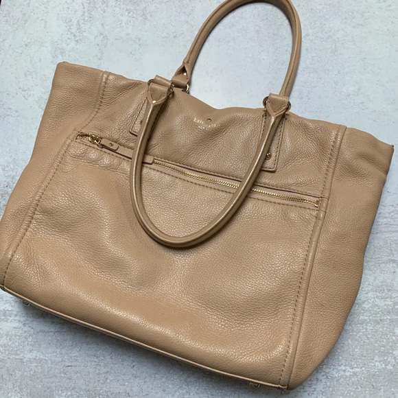 kate spade Handbags - Kate Spade Nude Pebble Leather Tote